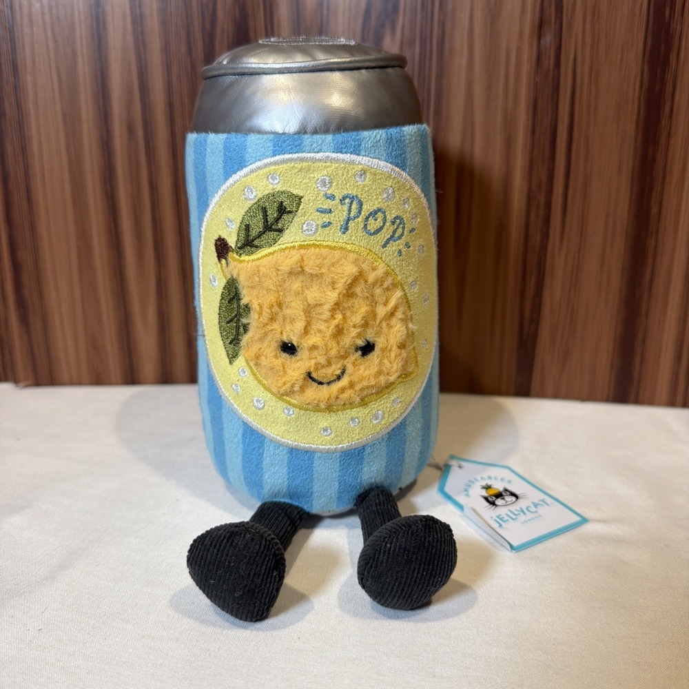 Jellycat Amuseables Jesse Can of Pop Selfridges London Exclusive BNWT Plush - Picture 1 of 5